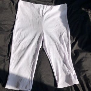 White biker shorts